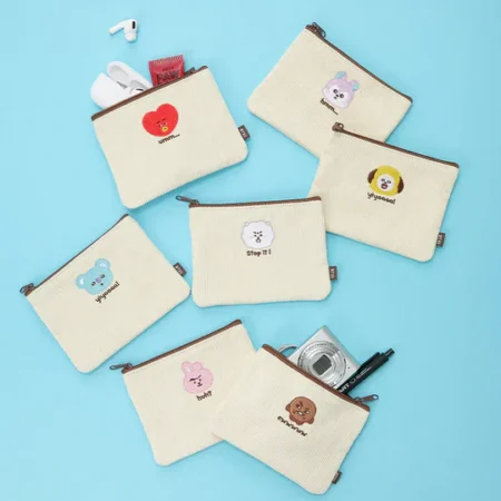 BT21 TODAY’S FACE Flat Square Pouch Collection