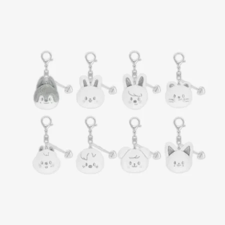 SKZOO Face Keyring Silver WOLF CHAN LEEBIT DWAEKKI JINIRET HAN QUOKKA BBOKARI PUPPYM FOXI.NY