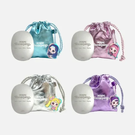 AESPA TEENIEPING Mirror Pouch Keyring Set Official MD