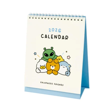 2026 Galapagos Friends Calendar with 13 illustrated sheets
