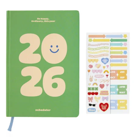 2026 Green Smile diary planner