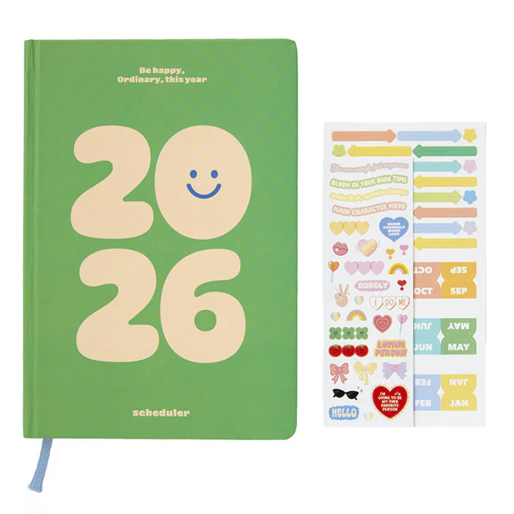 2026 Green Smile diary planner