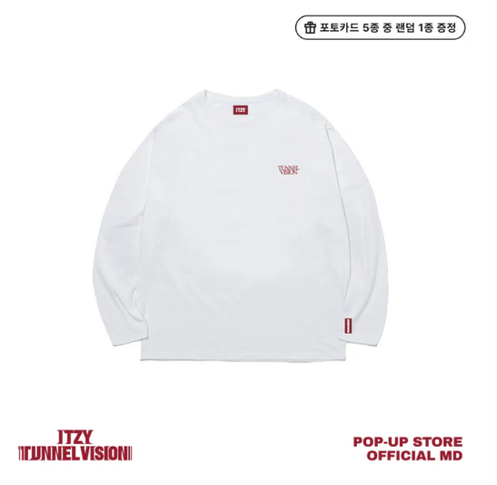 Official ITZY Tunnel Vision Long Sleeve T-Shirt from the 2025 pop-up store