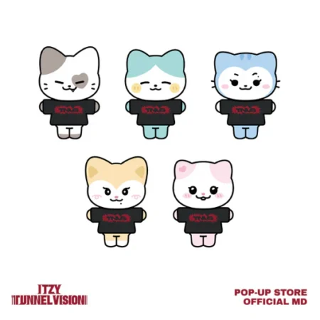 ITZY Tunnel Vision pop-up store mini long sleeve T-shirt official merchandise displayed front view