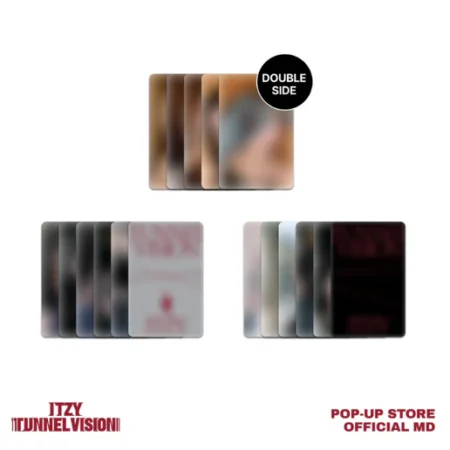 Official ITZY “Tunnel Vision” Pop-Up Store trading card featuring member artwork and exclusive MD design.