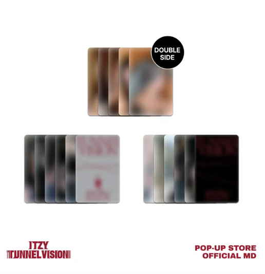 Official ITZY “Tunnel Vision” Pop-Up Store trading card featuring member artwork and exclusive MD design.