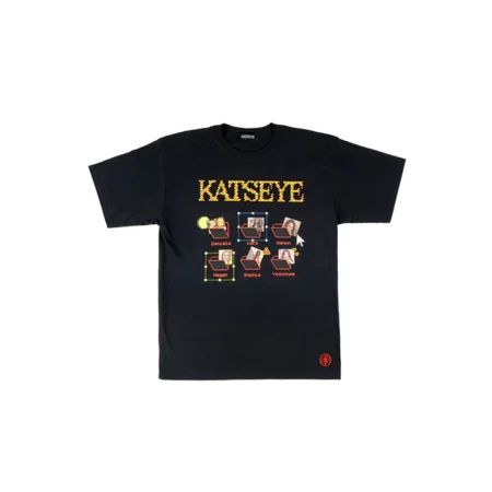 KATSEYE Internet Girl official black short sleeve t-shirt front view